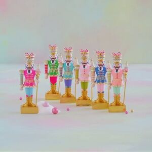 Glitterville Anthropologie glitter major macaroon set of 6 9”